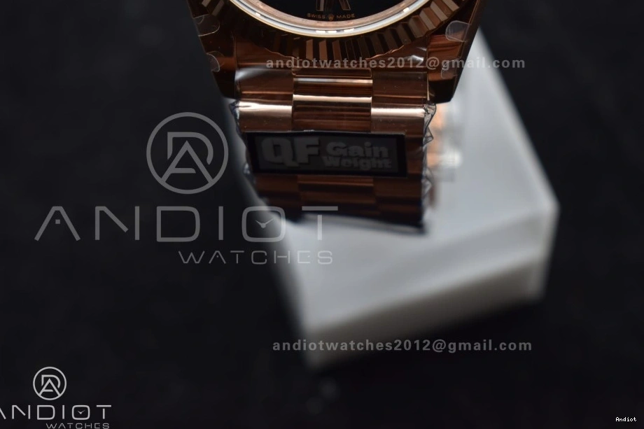 Steel Best V4 904L on Edition Bracelet Dial Ombre QF A2836 Slate (Gain Weight) President RG DayDate 40 0306